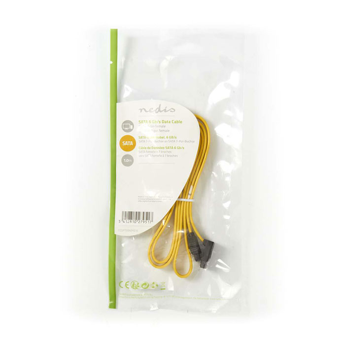 NEDIS CCGP73260YE10 SATA 6Gb/s Data Cable SATA 7-pin Fem.-SATA 7-pin Fem. 270° A | eLabstore.gr NEDIS CCGP73260YE10 SATA 6Gb/s Data Cable SATA 7-pin Fem.-SATA 7-pin Fem. 270° A | ΚΑΛΩΔΙΑ / ADAPTORS | elabstore.gr