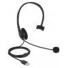 DELOCK headphones με μικρόφωνο 27177, mono, USB, volume control, μαύρα | Συνοδευτικά PC | elabstore.gr