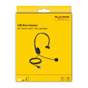 DELOCK headphones με μικρόφωνο 27177, mono, USB, volume control, μαύρα | eLabstore.gr DELOCK headphones με μικρόφωνο 27177, mono, USB, volume control, μαύρα | Συνοδευτικά PC | elabstore.gr