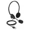 DELOCK headphones με μικρόφωνο 27178, stereo, USB, volume control, μαύρα | Συνοδευτικά PC | elabstore.gr