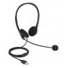 DELOCK headphones με μικρόφωνο 27179, stereo, USB, volume control, μαύρα | Συνοδευτικά PC | elabstore.gr