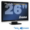 Used Monitor E2607WSD TFT/iiyama/26"/1920x1200/Wide/Black/Grade B/w/Speakers/VGA & DVI-D | Refurbished | elabstore.gr