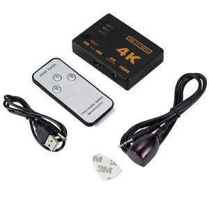Hdmi Switch 3 In 1 Out 4K Ultra HD w/Remote Control SWHDMI4k | Αξεσουάρ &Περιφερειακά TV | elabstore.gr
