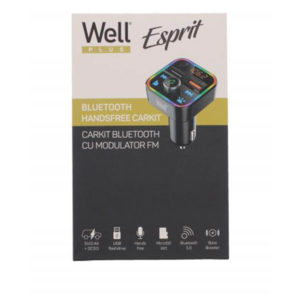 Well Car Mp3 Fm Transmitter με λειτουργία Hands-Free FMTRANS-BT-ESPRIT-WL | Περιφερειακά | elabstore.gr