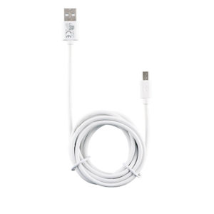 Καλώδιο Micro USB Devices Long USB 2.4A Φόρτισης - Data 2m LUM02 Λευκό Lime | Περιφερειακά | elabstore.gr
