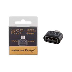 Μετατροπέας USB 2.0 OTG 2.4A FEMALE ΣΕ MICRO USB MALE BLACK NSP | Περιφερειακά | elabstore.gr