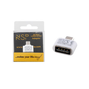Μετατροπέας USB 2.0 OTG 2.4A FEMALE ΣΕ MICRO USB MALE WHITE NSP | Περιφερειακά | elabstore.gr