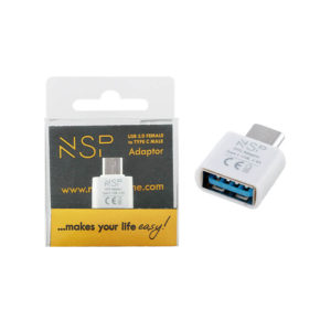 Μετατροπέας USB 3.0 OTG 2.4A FEMALE ΣΕ TYPE C MALE WHITE NSP | Περιφερειακά | elabstore.gr
