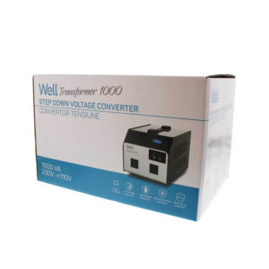 VOLTAGE CONVERTER-110V 1000VA 2 OUTPUTS Well Black PSUP-CONV-TRA1000-WL | Προστασία Ρεύματος UPS | elabstore.gr