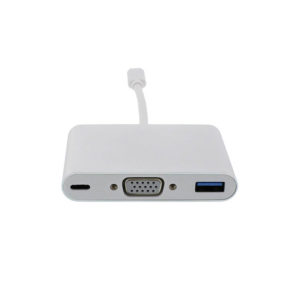 Adaptor USB-C Male σε VGA, USB3.0, USB-C Female Well ADAPT-USBC-VGA/USB3.0/PD-WL | Αξεσουάρ | elabstore.gr