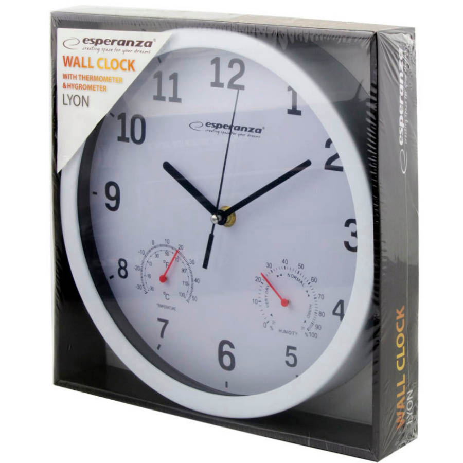 Ρολόι Τοίχου LYON WHITE EHC016W | eLabstore.gr Ρολόι Τοίχου LYON WHITE EHC016W | Οικιακά είδη | elabstore.gr