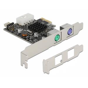 DELOCK κάρτα επέκτασης PCIe σε 2x PS/2 90049 low profile, USB pin header | PC & Αναβάθμιση | elabstore.gr