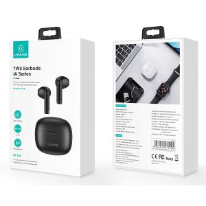 USAMS earphones IA04 με θήκη φόρτισης, True Wireless, μαύρα | Αξεσουάρ κινητών | elabstore.gr