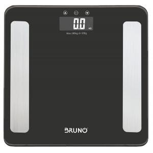 BRUNO ψηφιακή ζυγαριά με λιπομετρητή BRN-0056, έως 180kg, μαύρη | Οικιακές & Προσωπικές Συσκευές | elabstore.gr