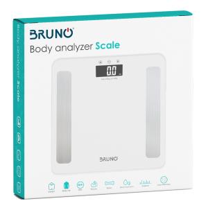 BRUNO ψηφιακή ζυγαριά με λιπομετρητή BRN-0057, έως 180kg, λευκή | Οικιακές & Προσωπικές Συσκευές | elabstore.gr