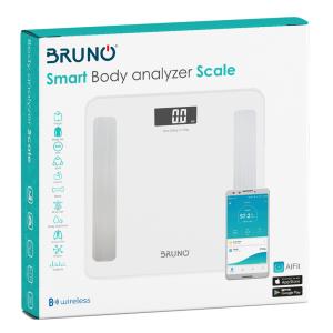 BRUNO Smart ψηφιακή ζυγαριά με λιπομετρητή BRN-0058, έως 180kg, λευκή | Οικιακές & Προσωπικές Συσκευές | elabstore.gr