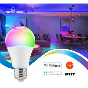 POWERTECH Smart λάμπα LED E27-014, Bluetooth, 10W, E27, RGB 2700-6500K | Φωτισμός | elabstore.gr