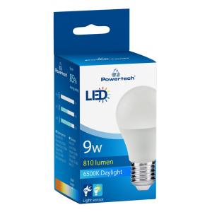 POWERTECH LED λάμπα A60 E27-015, με αισθητήρα φωτός, 9W, 6500K, E27 | eLabstore.gr POWERTECH LED λάμπα A60 E27-015, με αισθητήρα φωτός, 9W, 6500K, E27 | Φωτισμός | elabstore.gr
