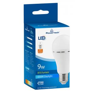 POWERTECH LED λάμπα με επαναφορτιζόμενη μπαταρία E27-017, 9W, 6500K, E27 | eLabstore.gr POWERTECH LED λάμπα με επαναφορτιζόμενη μπαταρία E27-017, 9W, 6500K, E27 | Φωτισμός | elabstore.gr