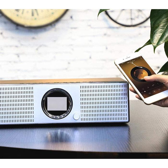JOYROOM ηχείο JR-M20, 2x 15W, Bluetooth/AUX/USB, ραδιόφωνο, ξύλινο | eLabstore.gr JOYROOM ηχείο JR-M20, 2x 15W, Bluetooth/AUX/USB, ραδιόφωνο, ξύλινο | Εικόνα & Ήχος | elabstore.gr
