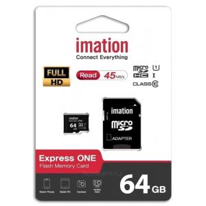 IMATION κάρτα μνήμης MicroSDHC UHS-1, 64GB, Read 45MB/s, Class 10 | Συνοδευτικά PC | elabstore.gr