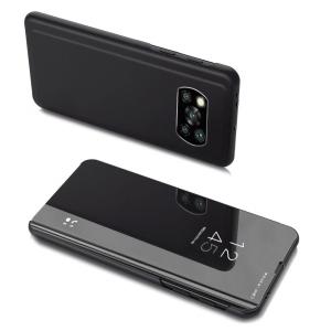 POWERTECH θήκη Clear View MOB-1639 για Xiaomi Poco X3 NFC/X3 Pro, μαύρη | Αξεσουάρ κινητών | elabstore.gr