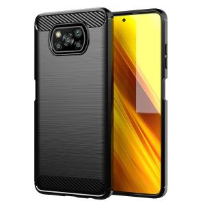 POWERTECH θήκη Carbon MOB-1645 για Xiaomi Poco X3 NFC/X3 Pro, μαύρη | Αξεσουάρ κινητών | elabstore.gr