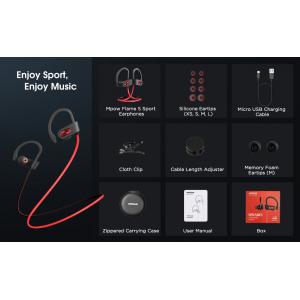 MPOW bluetooth earphones Flame S aptX-HD, IPX7, μαύρο-κόκκινο | Αξεσουάρ κινητών | elabstore.gr