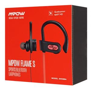 MPOW bluetooth earphones Flame S aptX-HD, IPX7, μαύρο-κόκκινο | Αξεσουάρ κινητών | elabstore.gr