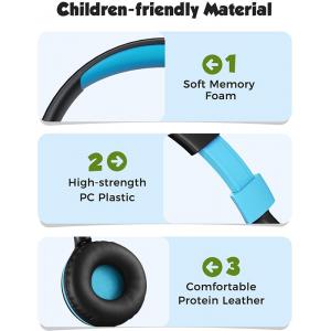 MPOW headphones για παιδιά Che1 BH385A, noise limit, 3.5mm, μαύρο-μπλε | Συνοδευτικά PC | elabstore.gr