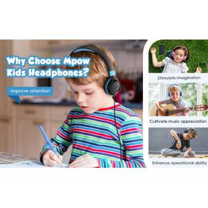MPOW headphones για παιδιά Che1 BH385A, noise limit, 3.5mm, ροζ | Συνοδευτικά PC | elabstore.gr