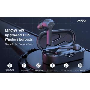 MPOW earphones με θήκη φόρτισης M9 BH413A, True Wireless, μαύρα | Αξεσουάρ κινητών | elabstore.gr