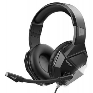 MPOW gaming headset EG10 BH414A LED, multiplatform, 3.5mm, μαύρο-μπλε | Συνοδευτικά PC | elabstore.gr