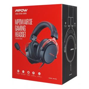 MPOW gaming headset Air SE BH439A, multiplatform, 3.5mm, μαύρο-κόκκινο | Συνοδευτικά PC | elabstore.gr