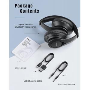MPOW headphones 059 Lite BH451B, wireless & wired, BT 4.1, μαύρα | Αξεσουάρ κινητών | elabstore.gr