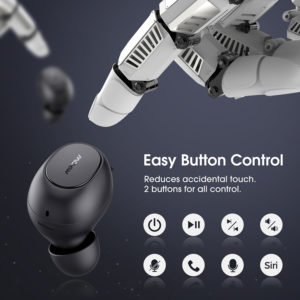 MPOW earphones με θήκη φόρτισης Mdots BH510A, True Wireless, μαύρα | Αξεσουάρ κινητών | elabstore.gr