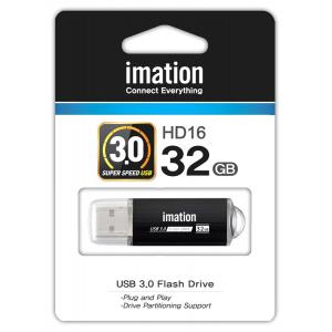 IMATION USB Flash Drive HD16 RT03160064, 64GB, USB 3.0, μαύρο | Συνοδευτικά PC | elabstore.gr
