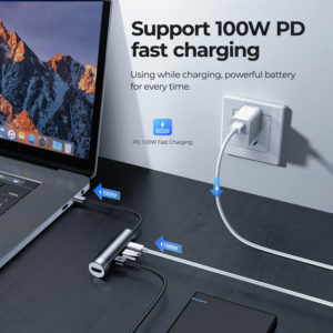 JOYROOM docking station S-H113, 2x USB, HDMI, USB Type-C, γκρι | Συνοδευτικά PC | elabstore.gr
