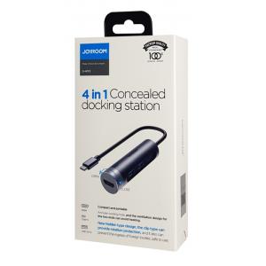 JOYROOM docking station S-H113, 2x USB, HDMI, USB Type-C, γκρι | Συνοδευτικά PC | elabstore.gr