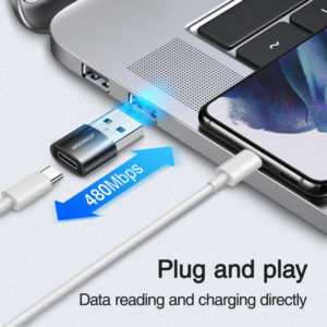 JOYROOM αντάπτορας USB σε USB Type-C S-H152, μαύρος, 2τμχ | Αξεσουάρ κινητών | elabstore.gr