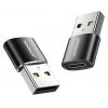 JOYROOM αντάπτορας USB σε USB Type-C S-H152, μαύρος, 2τμχ | Αξεσουάρ κινητών | elabstore.gr
