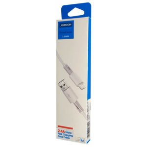 JOYROOM καλώδιο USB σε USB Micro Rebar Series S-M406, 2.4A, 1m, λευκό | Αξεσουάρ κινητών | elabstore.gr