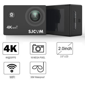 SJCAM Action Cam SJ4000 Air, 4K, 16MP, WiFi, 2" LCD, αδιάβροχη, μαύρη | Εικόνα & Ήχος | elabstore.gr