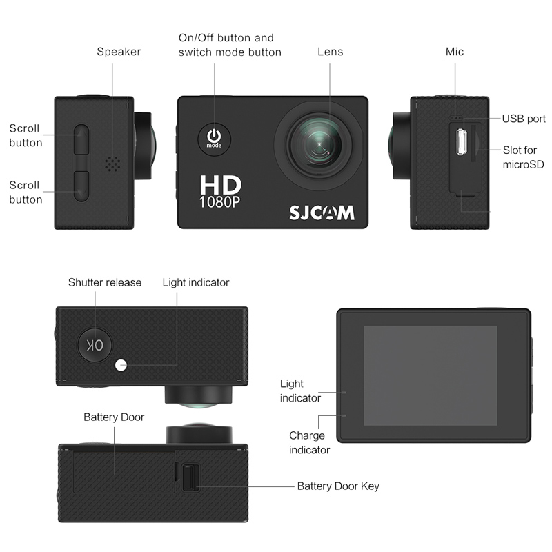 SJCAM Action Cam SJ4000 WiFi, 2K, 12MP, 2" LCD, αδιάβροχη, μαύρη | eLabstore.gr SJCAM Action Cam SJ4000 WiFi, 2K, 12MP, 2" LCD, αδιάβροχη, μαύρη | Εικόνα & Ήχος | elabstore.gr