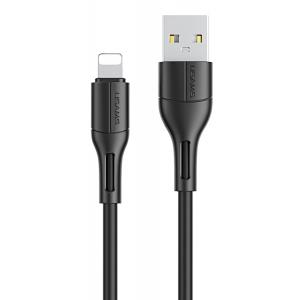 USAMS καλώδιο USB σε Lightning U68, 2A, 1m, μαύρο | Αξεσουάρ κινητών | elabstore.gr