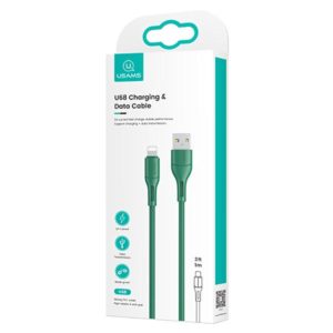 USAMS καλώδιο USB σε Lightning U68, 2A, 1m, πράσινο | Αξεσουάρ κινητών | elabstore.gr