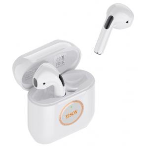 YISON earphones με θήκη φόρτισης T8, True Wireless, λευκά | Αξεσουάρ κινητών | elabstore.gr
