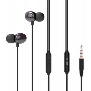 YISON earphones με μικρόφωνο X5, 3.5mm, 1.2m, μαύρα | Αξεσουάρ κινητών | elabstore.gr