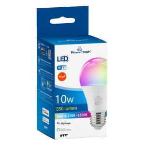 POWERTECH Smart λάμπα LED E27-013, Wi-Fi, 10W, E27, RGB 2700-6500K | eLabstore.gr POWERTECH Smart λάμπα LED E27-013, Wi-Fi, 10W, E27, RGB 2700-6500K | Φωτισμός | elabstore.gr