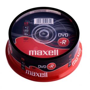 MAXELL DVD-R, 4.7GB/120min, 16x speed, Cake 25 | Αναλώσιμα - Είδη Γραφείου | elabstore.gr